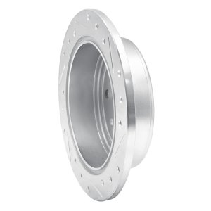 Chevrolet Optra Brake Rotor (1) - Rear Left - R1 Concepts - Drilled & Slotted - Silver - `04-`10